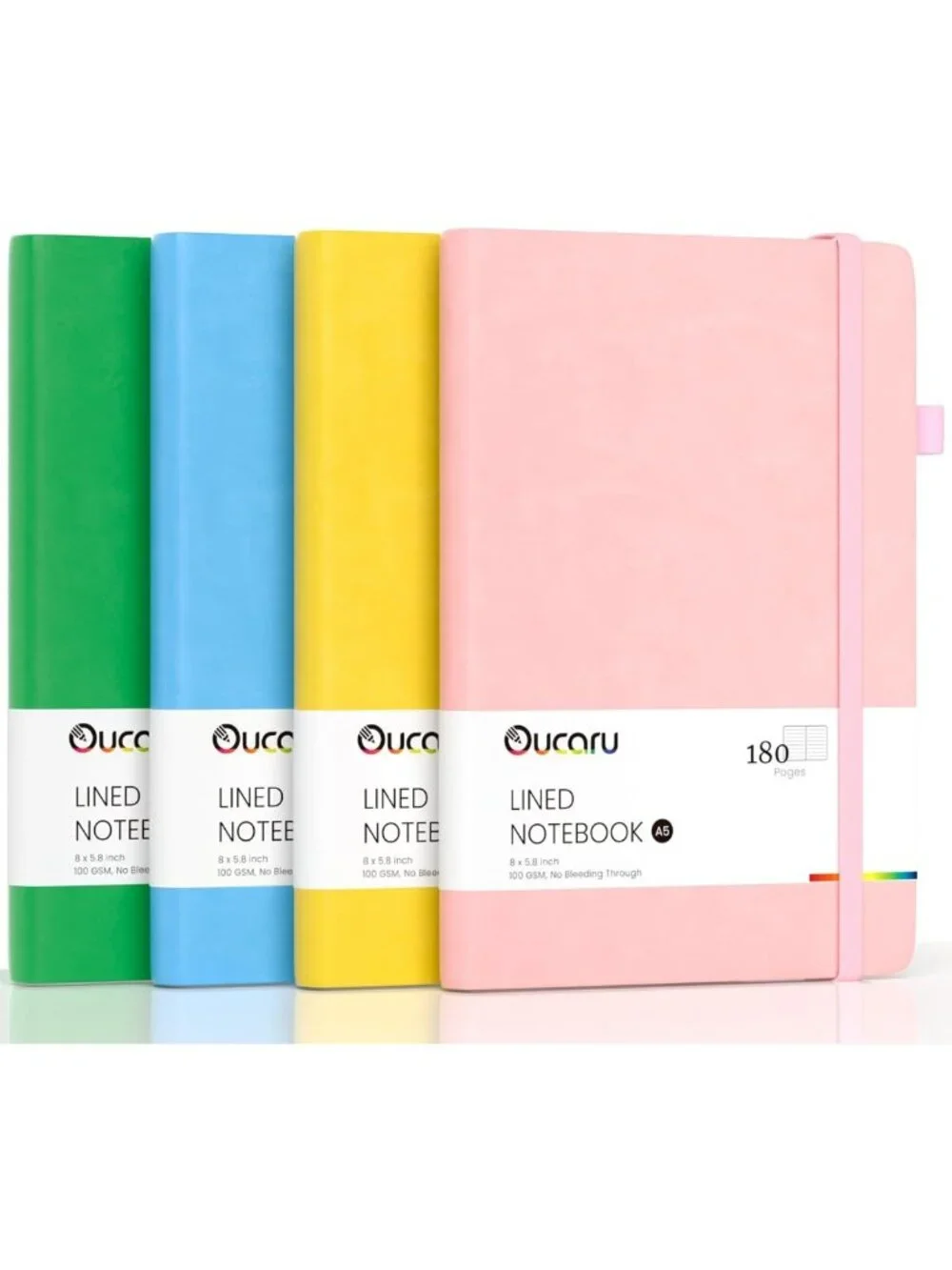 4 Pack A5 Lined Journals - 180 Pages, 100 GSM Paper Notebooks for Travel & Notes